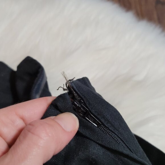 RW CO Strapless 100% Linen 100% Cotton A-Line Floral Sweetheart Neckline Sz 4 - Picture 7 of 16